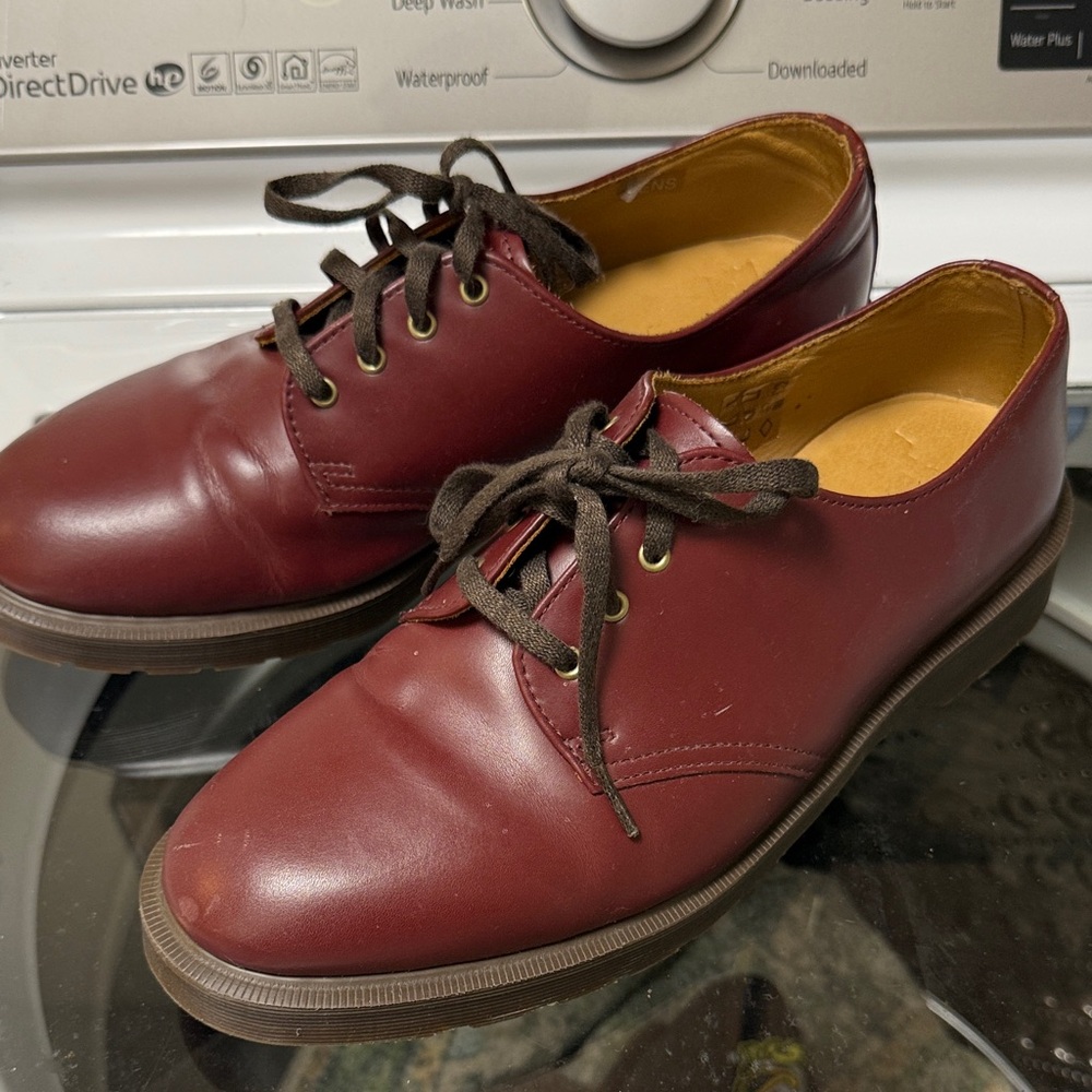 Dr Marten Smith Oxfords - Vintage Oxblood Smooth Leather